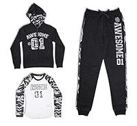 Algopix Similar Product 13 - Star Ride Girls 3Piece Hoodie Raglan