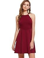 Algopix Similar Product 15 - Romwe Womens Sweet Scallop Sleeveless