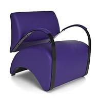 Algopix Similar Product 16 - OFM Lounge Chair with Purple Pu Back