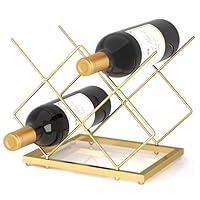 Algopix Similar Product 2 - Urban Deco Gold Wine Rack Small