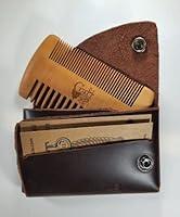 Algopix Similar Product 12 - Leather card wallet with wood comb