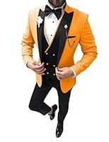 Algopix Similar Product 1 - SHUZHXLZANGY Gold Tuxedo for MenDouble