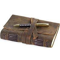 Algopix Similar Product 1 - Leather Journal Travel Diary Handmade