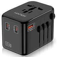 Algopix Similar Product 1 - HAPOW Universal Travel Adapter GaN 65W