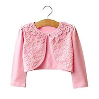 Algopix Similar Product 10 - SeekMe Girls Long Sleeve Shrug Lace