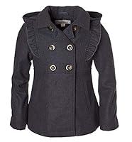 Algopix Similar Product 19 - Cremson Girls Wool Blend Hooded Ruffle
