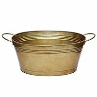 Algopix Similar Product 6 - Benzara Gold BM145653 Metal Tub with