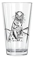 Algopix Similar Product 15 - Corkology River Otter Pint Glass, Clear
