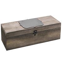 Algopix Similar Product 4 - MyGift Rustic Burnt Solid Wood Wine