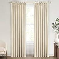 Algopix Similar Product 19 - Light Beige 100 Blackout Curtains for