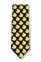 Algopix Similar Product 20 - Black Microfiber Tie | Ducks Necktie