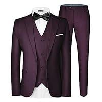 Algopix Similar Product 12 - MAGE MALE Mens 3 Pieces Suit Elegant