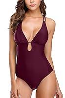 Algopix Similar Product 18 - Sociala Red Monokini Swimsuits for
