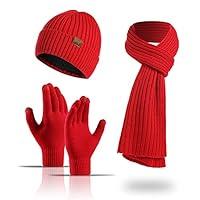 Algopix Similar Product 17 - Womens Mens 3 in 1 Hat Scarf Glove