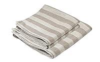 Algopix Similar Product 18 - BLESS LINEN Jacquard Striped Pure Linen