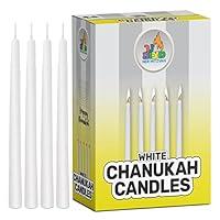 Algopix Similar Product 6 - Ner Mitzvah White Chanukah Candles 