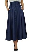 Algopix Similar Product 19 - Bimba MidCalf High Waist Denim Skirt