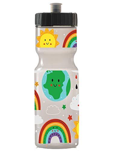  GOPPUS Kids Water Bottle with Straw Spout Wide Mouth