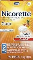 Algopix Similar Product 13 - Nicorette Gum 2mg Fruit Chill  20 Ea