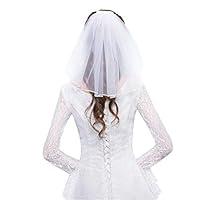 Algopix Similar Product 5 - Ralondbey Tulle Veils White Ribbon