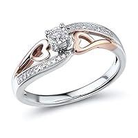 Algopix Similar Product 20 - Diamond Promise Ring in 10k Rose Gold