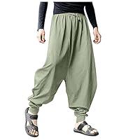 Algopix Similar Product 6 - DZQUY Mens Casual Elastic Waist Baggy