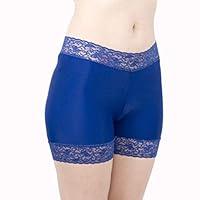 Algopix Similar Product 16 - Basic Slip Shorts Navy Blue Spandex