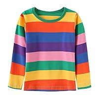 Algopix Similar Product 2 - Big Boys Rainbow Striped Shirt Cotton