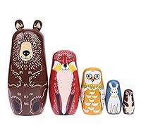 Algopix Similar Product 18 - NMGMJQ Matryoshka Stacking Dolls Wooden