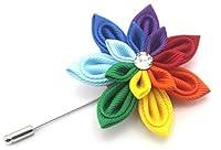 Algopix Similar Product 3 - LGTB pin Rainbow flower brooch Pride