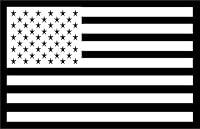 Algopix Similar Product 16 - American Flag BlackWhite Decal Sticker