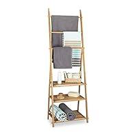 Algopix Similar Product 17 - Relaxdays Bamboo Towel Rack Folding