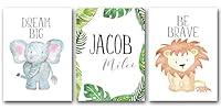 Algopix Similar Product 9 - Personalized Baby Safari Nursery Decor