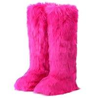 Algopix Similar Product 12 - ZVC Womens Faux Fur Boots Comfortable