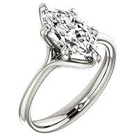 Algopix Similar Product 11 - Moissanite Marquise Engagement Ring