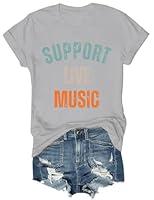 Algopix Similar Product 9 - Support Live Music Tshirt Support Live