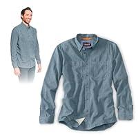 Algopix Similar Product 14 - Orvis Tech Chambray Long Sleeve Mens