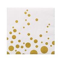 Algopix Similar Product 13 - 100 Gold Polka Dot Napkins Decorative