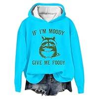 Algopix Similar Product 5 - joysale Preppy Sweatshirt If Im Moody