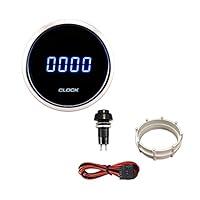 Algopix Similar Product 14 - PA Auto Digital Clock Gauge Blue Back