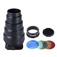 Algopix Similar Product 10 - Andoer Conical Snoot Light Modifier