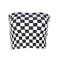 Algopix Similar Product 3 - malianna Women Black and White Plaid