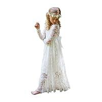 Algopix Similar Product 11 - Fancy Ivory White Lace Flower Girl