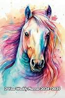 Algopix Similar Product 6 - Watercolor Horse 2 Year Weekly Planner