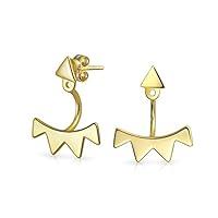 Algopix Similar Product 17 - Geometric Triangle Fringe Spike Front