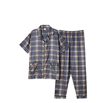 YIMANIE Mens Satin Pajamas Set Classic Sleepwear Loungewear