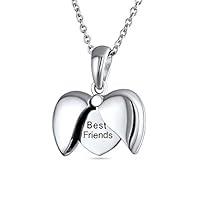 Algopix Similar Product 10 - Delicate Engraved Saying BEST FRIENDS
