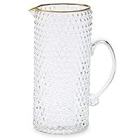 Algopix Similar Product 1 - Mud Pie Gold Bubble Glass Pitcher
