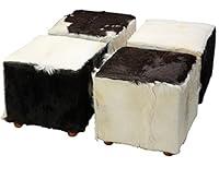 Algopix Similar Product 16 - Bare Decor Peru Black Cowhide Cube