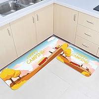 Algopix Similar Product 15 - Happy Camper 2 Piece Kitchen Floor Mats